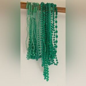 Vintage Mardi Gras Throw Beads Green Lot of 24